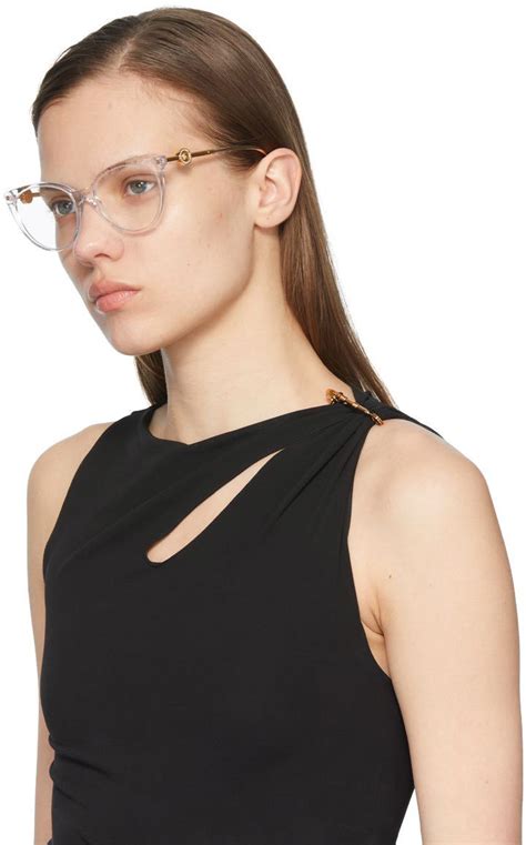 versace transparent cat eye frames|Versace clear frame eyeglasses.